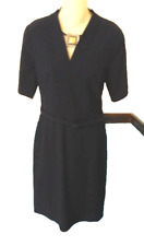 Usado, Vestido ANN TAYLOR tamanho 4 feminino azul marinho escuro com cinto manga curta IMACULADO comprar usado  Enviando para Brazil