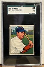 1950 Bowman 172 Harry Lowrey SGC NM 7 Chicago Cubs for sale  Shipping to South Africa