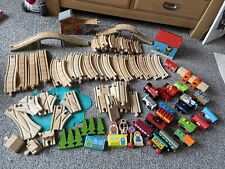Brio Compatible Wooden Train Track Set Bundle Over100 Pieces Engine Shed Bridges for sale  Shipping to South Africa