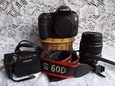CANON EOS 60D, 18.0 MP DIGITAL SLR CAMERA BODY with LENSE, CANON STRAP, BAG, etc for sale  Shipping to South Africa