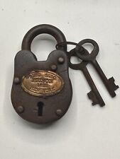 Acabamento antigo rústico ferro fundido Sing Sing Gate Lock Cadeado 2 chaves ENVIO NO MESMO DIA, usado comprar usado  Enviando para Brazil