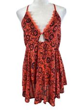 Free People Orange Abstract Tank Top - Size M for sale  Shipping to South Africa