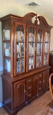 antique china cabinet hutch - cherry wood for sale  Pequannock