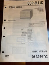 Usado, Manual de Servicio para Reproductor de CD SONY CDP-M11C CDPM11C DE EE. UU. **ORIGINAL** segunda mano  Embacar hacia Argentina