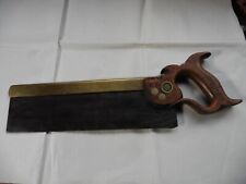 Used, 12" Brass back tenon saw, cast steel by J Shaw & Son 'Governor' Brand for sale  Shipping to South Africa