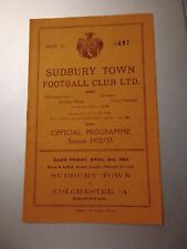 03.04.1953 sudbury town for sale  SUDBURY