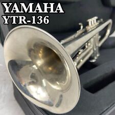 Yamaha YTR136 B Trompeta Latón Instrumento Níquel Estuche Semi Duro F/S Fedex segunda mano  Embacar hacia Mexico