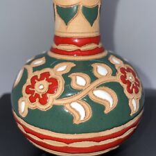 Bonis Pottery Handmade In GreeceEnamel on Terracotta Clay Vase Signed for sale  Shipping to South Africa