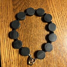 BLACK WOOD BRACELET BEAD SPACERS 8” for sale  Shipping to South Africa