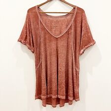 Free People We The Free Womens Free Falling T Shirt Size S Burnt Orange Burnout for sale  Shipping to South Africa