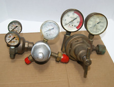 torch guage Lot of 3  NCG N1601 Oxygen Regulator Double Gauge UNTESTED SEE PICS, used for sale  Shipping to South Africa