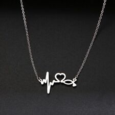 Estetoscopio Ritmo Cardíaco Collar de Mujer Amor 925 Ley Plata Enfermera Doctor segunda mano  Embacar hacia Mexico