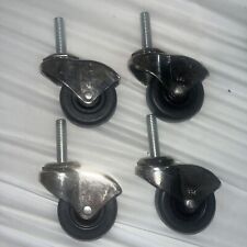 Lot Of 4 2” Caster Wheel Rubber Shepherd Threaded Stem 3/8” x1.5” Swivel for sale  Shipping to South Africa