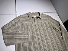 Camisa masculina Tilley XL verde creme listrada botão para cima cânhamo poli caminhadas ao ar livre, usado comprar usado  Enviando para Brazil