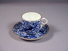 Royal Crown Derby Blue Peacock Coffee Tea Cup Saucer Blue White Bone china  for sale  Canada