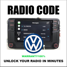 FITS VW RADIO ANTI-THEFT UNLOCKING PIN CODE RCD 510 RNS310 DECODING FAST SERVICE for sale  Shipping to South Africa