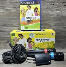 Microfones PS2 Singstar Pop Game box set karaokê PlayStation 2005 PAL comprar usado  Enviando para Brazil