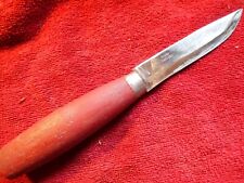 6 )) SHARP VINTAGE CLASSIC KNIFE PUUKKO MORA w WOOD HANDLE SWEDEN SWEDISH for sale  Shipping to South Africa