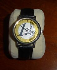 Relógio de pulso masculino vintage pulseira preta 1 euro com face - usado comprar usado  Enviando para Brazil