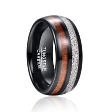 Anel de tungstênio masculino elétrico masculino meteorito anel de madeira 8 mm preto masculino feminino comprar usado  Enviando para Brazil