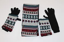 Bufanda, guantes y calentadores de brazos reversibles de punto de invierno para mujer Muk Luks segunda mano  Embacar hacia Mexico