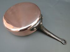 Used, Antique copper sauté pan with cast iron handle for sale  Shipping to South Africa