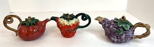 Fitz & Floyd Gift Gallery Special-Teas Collection Mini Teapot Set Three Vintage for sale  Austin