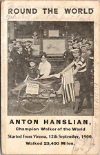 Usado, ANTON HANSLIAN CAMINANTE ALREDEDOR DEL MUNDO - 1905 POSTAL TRASERA INDIVISA segunda mano  Embacar hacia Argentina