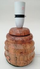 Vintage Hand Made Turned Rustic Spalted Beech Wood Table Lamp  11.5cm (Ref:4) for sale  Shipping to South Africa
