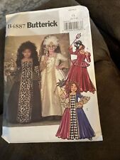 Butterick B4887 Girls Masquerade Costume Dress Pattern, Size 6 7 8, Uncut for sale  Shipping to South Africa