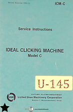 Máquina de clic ideal modelo C, maquinaria de zapatos, año manual de servicio (1964) segunda mano  Embacar hacia Argentina