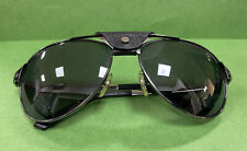 Auténticas gafas de sol Dumont Santos edición Cartier lentes enchapadas en negro gris R1 segunda mano  Embacar hacia Mexico