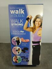 2008 Leslie Sansone Walk At Home Walk Strong Deluxe Kit 3 DVDs -NO BAND for sale  Shipping to South Africa