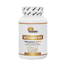 Usado, Cápsulas gelatinosas SOWELO vitamina D3 2000 UI com alta potência comprar usado  Enviando para Brazil
