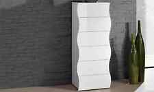 Cassettiera con 6 cassetti verticale Onda Web-Furniture bianco laccato lucido, usato usato  Italia