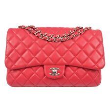 Bolso de hombro Chanel rosa piel de cordero clásico con solapa KK00636 segunda mano  Embacar hacia Argentina