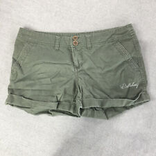 Shorts jeans feminino Billabong tamanho 10 verde cáqui logotipo bolsos comprar usado  Enviando para Brazil