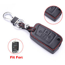 Capa de couro fit VOLKSWAGEN VW Golf 4 botões controle remoto chaveiro bolsa suporte comprar usado  Enviando para Brazil