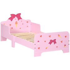 ZONEKIZ Kids Toddler Bed w/ Cute Patterns, Safety Rails - Pink for sale  Shipping to South Africa