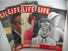 Lote de 4 números de la revista Life de 1940 a 1950 anuncios MCM moda universitaria, JFK segunda mano  Embacar hacia Argentina