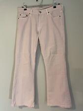 Jeans cropped rosa claro vintage motor vermelho original perna larga reta tamanho 30 comprar usado  Enviando para Brazil