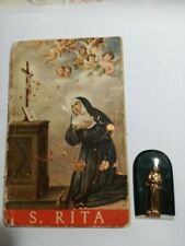Libro vita di Santa Rita da Cascia con statuetta 4 cm, usado comprar usado  Enviando para Brazil