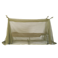 Genuine British Army Personal Mosquito Net Cot Bed Cover with Wooden Poles NEW, used for sale  Shipping to South Africa