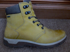 Womens ECCO GORE-TEX Yellow Leather Boots - size 38 for sale  Shipping to South Africa