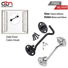Cabin Hook And Eye Latch Lock Shed Gate Door Catch Silent Holder Stainless Steel, used for sale  Shipping to South Africa