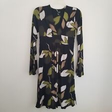 Vestido de maternidade Olian pequeno S preto verde branco manga comprida gola V amarrar costas comprar usado  Enviando para Brazil