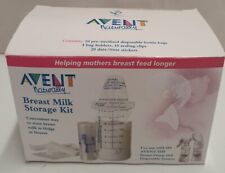 Kit de almacenamiento de leche materna Avent Naturalmente sin usar en caja contiene 20 bolsas pegatinas 4 soportes, usado segunda mano  Embacar hacia Argentina