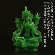 Feng Shui Tibetan Buddhism Statue Imitate Jade Resin Green Tara Buddha Fengshui for sale  Shipping to Canada