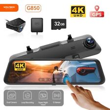 WOLFBOX 12'' 4K Rear View Mirror Camera Dual Dash Cam + Backup Camera with WDR for sale  Shipping to South Africa
