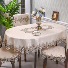Cubierta de mesa ovalada plegable mesa de té mesa de comedor mantel cubierta de polvo de encaje  segunda mano  Embacar hacia Argentina
